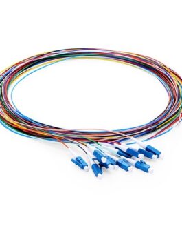 Fiber Optic Pigtail 1.5M  LC UPC 12 Fibers Color-Coded G.657.A1 Single Mode Unjacketed