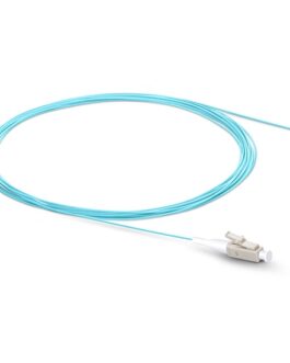 Fiber Optic Pigtail 1.5M  LC UPC Simplex OM3 Multimode PVC (OFNR) 0.9mm G.657.A1