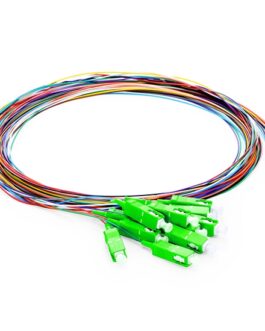 Fiber Optic Pigtail  SC/APC 12 Fibers  1.5 M  G.657.A1 Single Mode Unjacketed Color-Coded