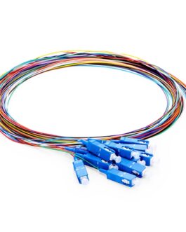 Fiber Optic Pigtail 1.5M  SC UPC 12 Fibers G657A1 Single Mode Unjacketed Color-Coded
